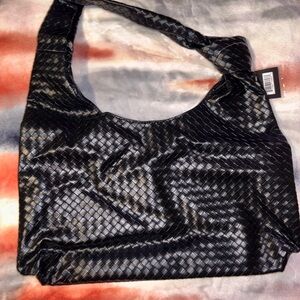Black Woven Tote Bag